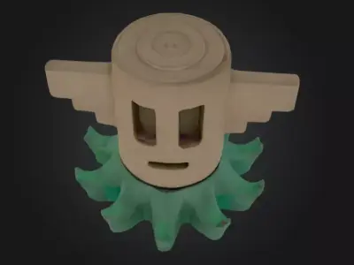 Wooden Garden Spirit Free low-poly 3D model