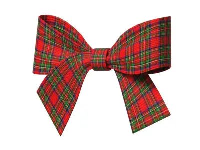 Christmas Bow Ribbon 73 Low-poly 3D model
