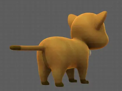 Cat Cartoon V05 Low-poly 3D model