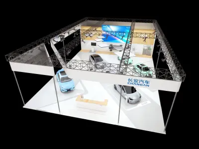 auto booth exhibition  3D model