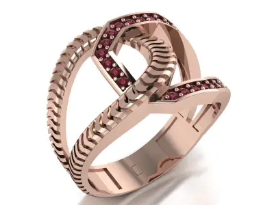 Two Piece Ring 3D print model