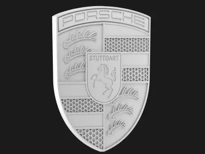 Porsche logo 02 3D print model