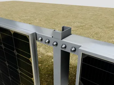 Solar Panel Wall Type-1 3D model