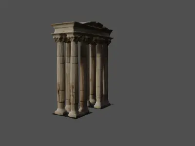 Ancient Greek Ruins Corinthian Columns   3D model