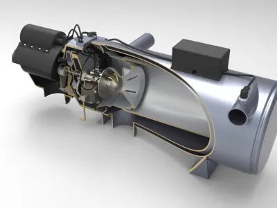 Webasto DBW 300 heater 3D model