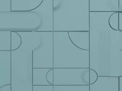 3D geometric panel 3D print model