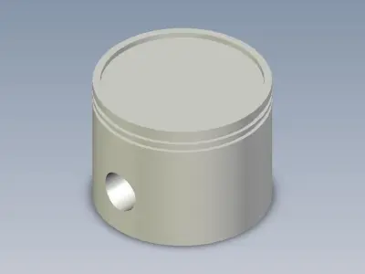 Piston with cover Free 3D model