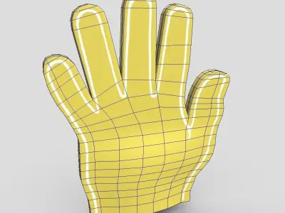 Foam Finger 5 Low-poly 3D model