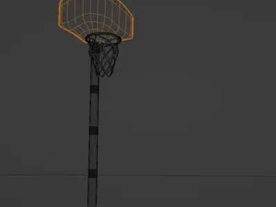 Basketball Hoop Low-poly 3D model