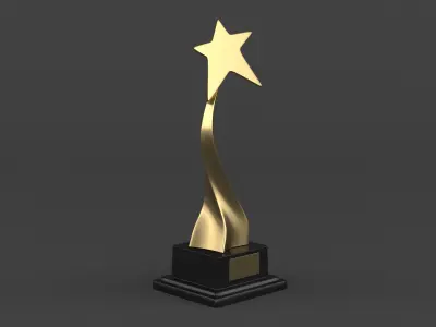 Gold Trophy Cup 3D model buy
