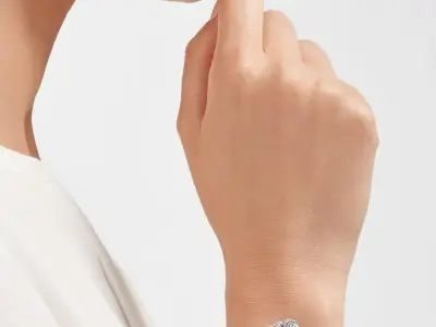 Bvlgari White Gold Diamond Fiorever Bracelet 3D print model