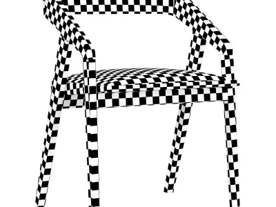 Katakana chair 3d model Low-poly 3D model