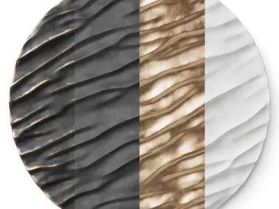 Wall art panel 04 Round wave 3D model