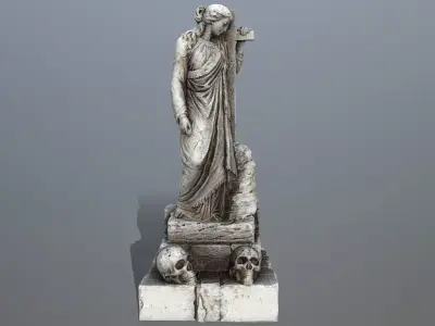 Statue 5 aphrodite Low-poly 3D model