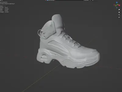 Futuristic Sneakers Low-poly 3D model