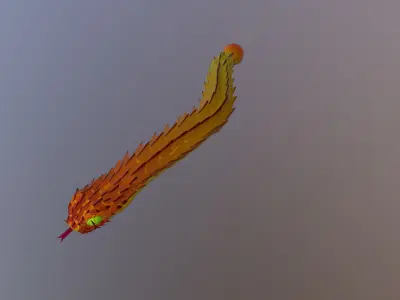 Low poly snake with animations Low-poly 3D model