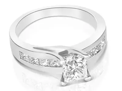 Solitaire Woman Wedding Ring  3D print model purchase