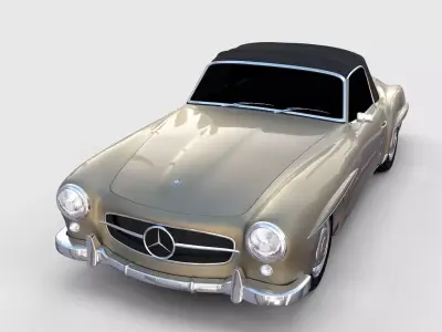 Mercedes 190SL Soft Top rev 3D model