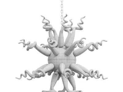  Art Glass Murano Custom made chandelier 3D model
