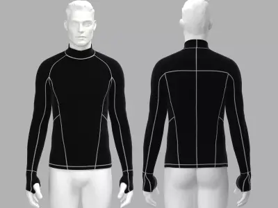 Activewear Long Sleeve Shirt 3D model