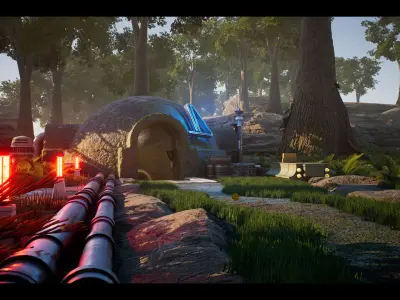 Science FIction Hideout - Unreal Engine - Low-poly 3D model