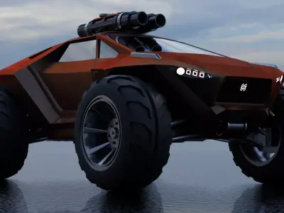 Predator EV SUV Low-poly 3D model