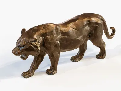 Decorative Tiger statuette 3D print model