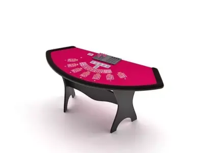 Poker Gaming Table 3D model