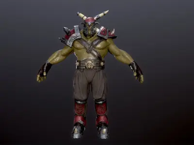 ORC Warrior2 Low-poly 3D model