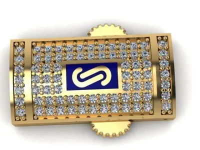 Lock bracelet or necklace clasp 3D print model