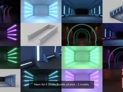 Neon Sci fi Studio Bundle x3 pack