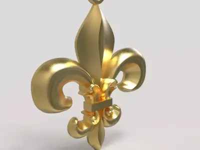  Lily Valois and the Bourbons           fleur de lys 3D print model