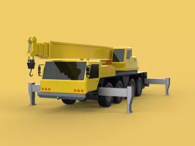MOUNTED TELESCOPIC MOBILE CRANE CRAWLER LIFTING TRUCK GANTRY CAR 3D model