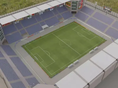 Stadium soccer Low-poly 3D model