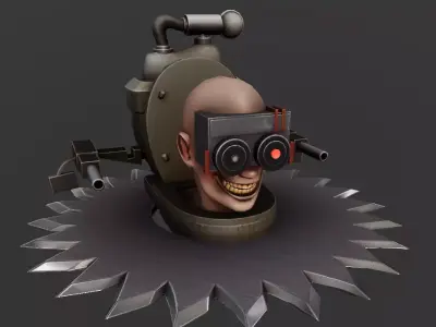 Toilet Saw Skibidi Toilet Series 3D Model and Animation Low-poly 3D model