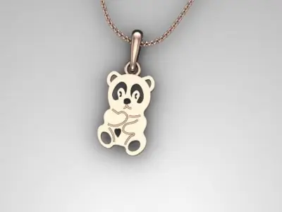 panda pendant 3D print model