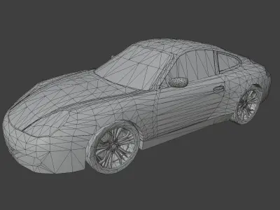 Coupe Car Generic Low-poly 3D model