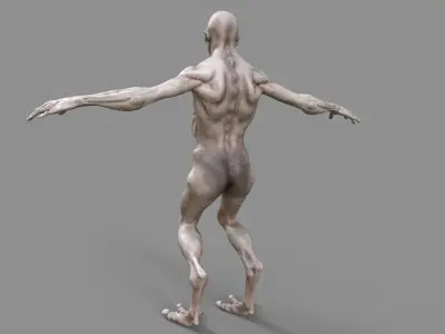 Monster with piercing Low-poly 3D model