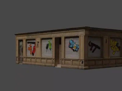 Old House low poly Free low-poly 3D model