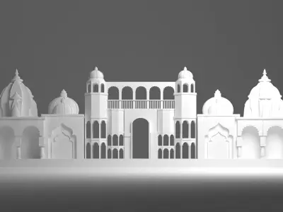 Entry Gate Facade 3D model