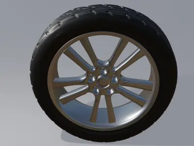 Car Wheel 3D model 14