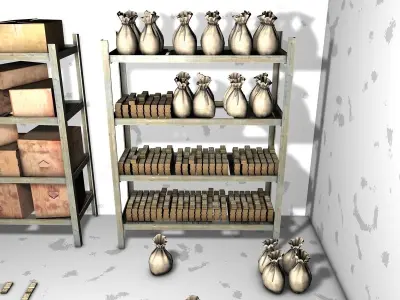 Bank Cash Low-poly 3D model