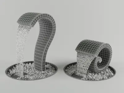 Fountain Steel 3D model