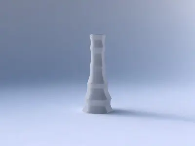 Vase squeezed hexagon with horizontal sections 3D print model