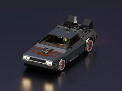 DELOREAN BACK TO THE FUTURE 3D model