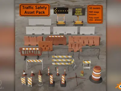 Traffic Safety Asset Pack 3D model