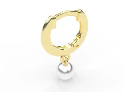 Earring pear vivara inspiration 3D print model