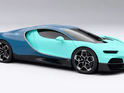 Bugatti Tourbillon 2024 Low-poly 3D model