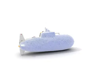 Rescue Submarine model pack Low-poly 3D model
