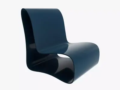 Plastic modern chair 3D model